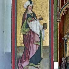 Linker Flügel: Maria Magdalena mit dem Salbengefäss