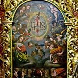 Altarbild: Anbetung des Namen Jesu